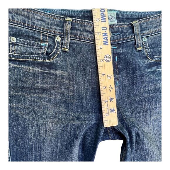 Brappers Women's Low Rise Stretch Bootcut Jean Blue Denim Light Wash VTG XL - Picture 4 of 8